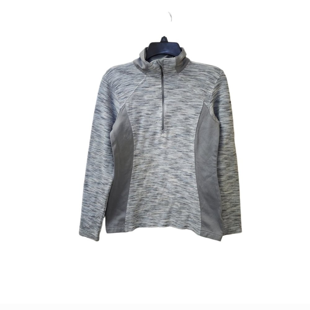 Columbia Grey Blue Quarter Zip Long Sleeve Pullover Jacket XS Women's